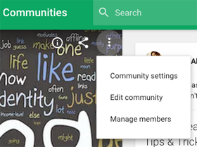 nové nastavenia komunity google plus