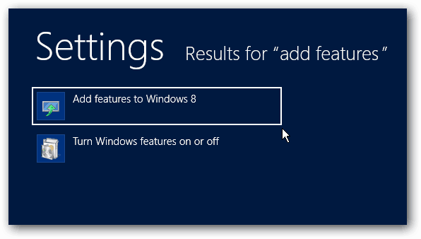 Pridajte funkcie do systému Windows 8