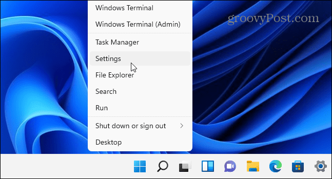 Štart Nastavenia Windows 11