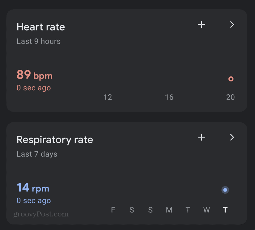 Informačný panel srdcového rytmu Google Pixel