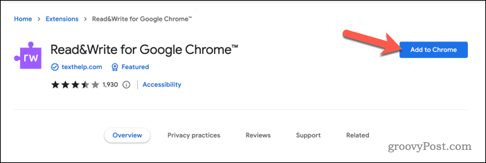 Pridanie rozšírenia Čítanie a zápis do prehliadača Google Chrome