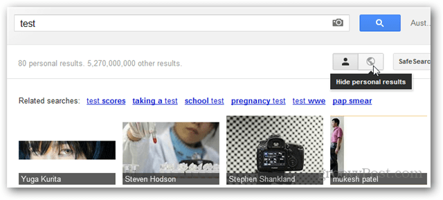 google obrázky osobné výsledky