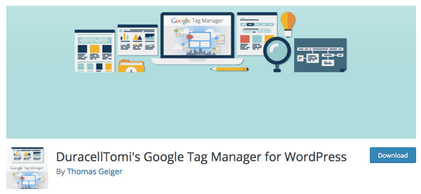 Chris odporúča doplnok Google Tag Manager spoločnosti DuracellTomi pre WordPress.