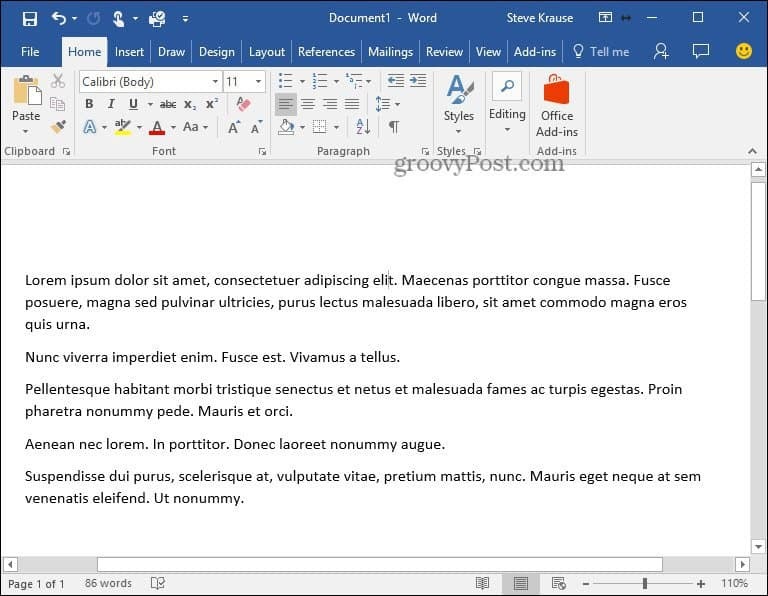 Ako vložiť text Lorem Ipsum do programu Microsoft Word 2010 a 2007