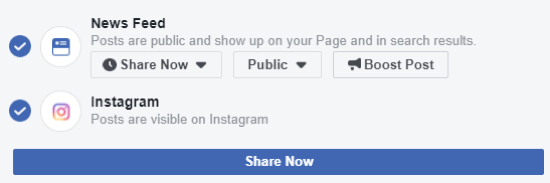 Ako pridávať príspevky do služby Instagram z Facebooku na pracovnej ploche, krok 1, uistite sa, že môžete príspevok do služby Instagram pridávať z Facebooku