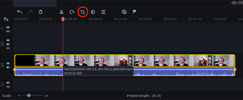 orezanie videa v aplikácii Movavi Video Editor Plus