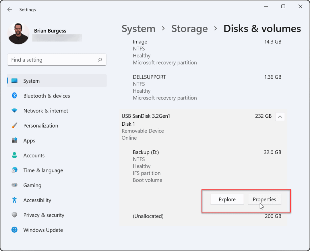 disky a zväzok systému Windows 11