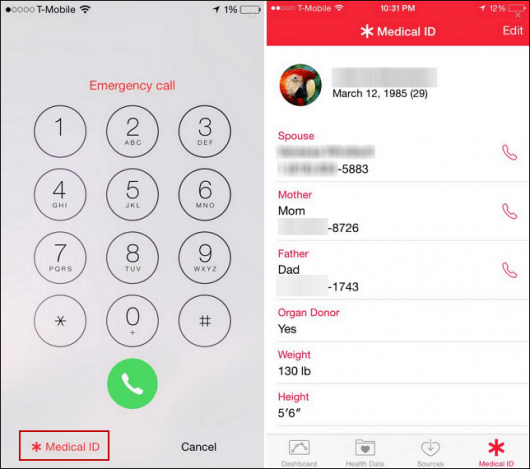 Tip pre systém iOS 8: Použite svoj telefón ako lekárske ID