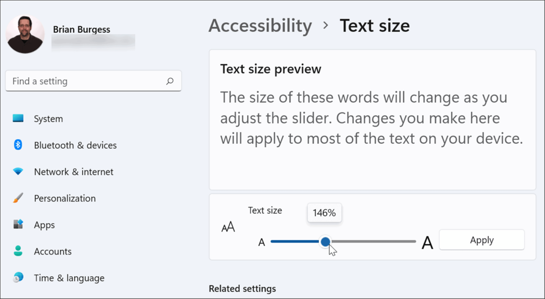 použiť dostupnosť veľkosti textu