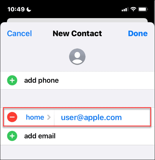 Apple ID v zozname kontaktov