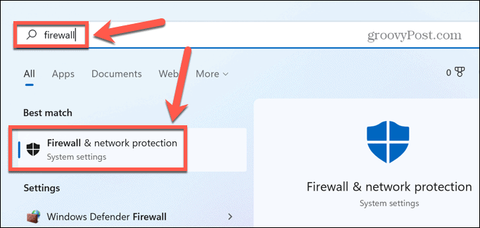 firewall systému Windows 11