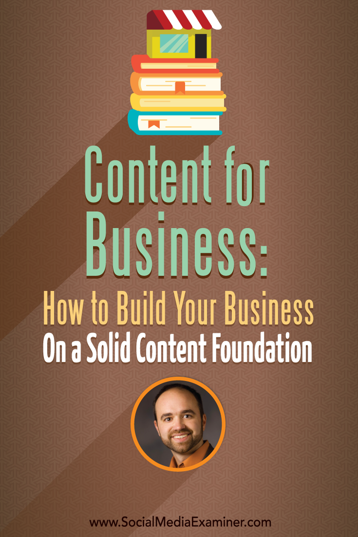 Content for Business: Ako vybudovať svoje podnikanie na pevnom základe obsahu: Examiner sociálnych médií