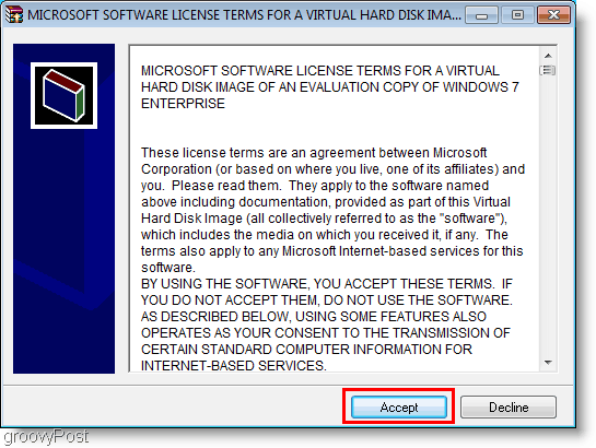 Licencia na inštaláciu Windows 7 VHD