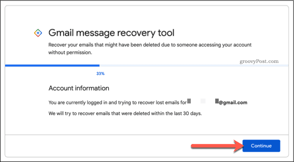 Obnovenie e-mailov Gmail prostredníctvom formulára podpory