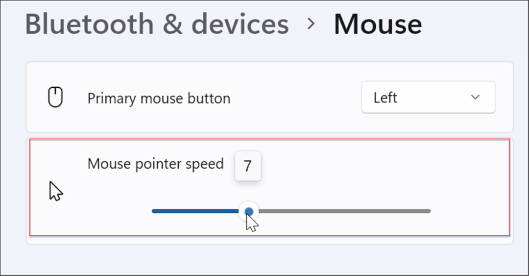 rýchlosť ukazovateľa myši