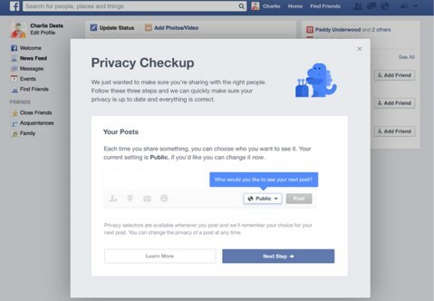 kontrola súkromia facebooku