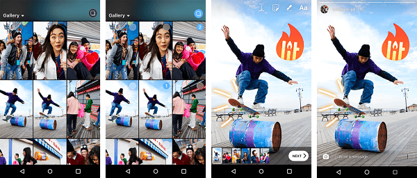 Používatelia systému Android majú teraz možnosť nahrávať viac fotografií a videí do svojich Instagram Stories naraz.