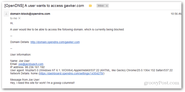 e-mail od používateľov s otvoreným prístupom