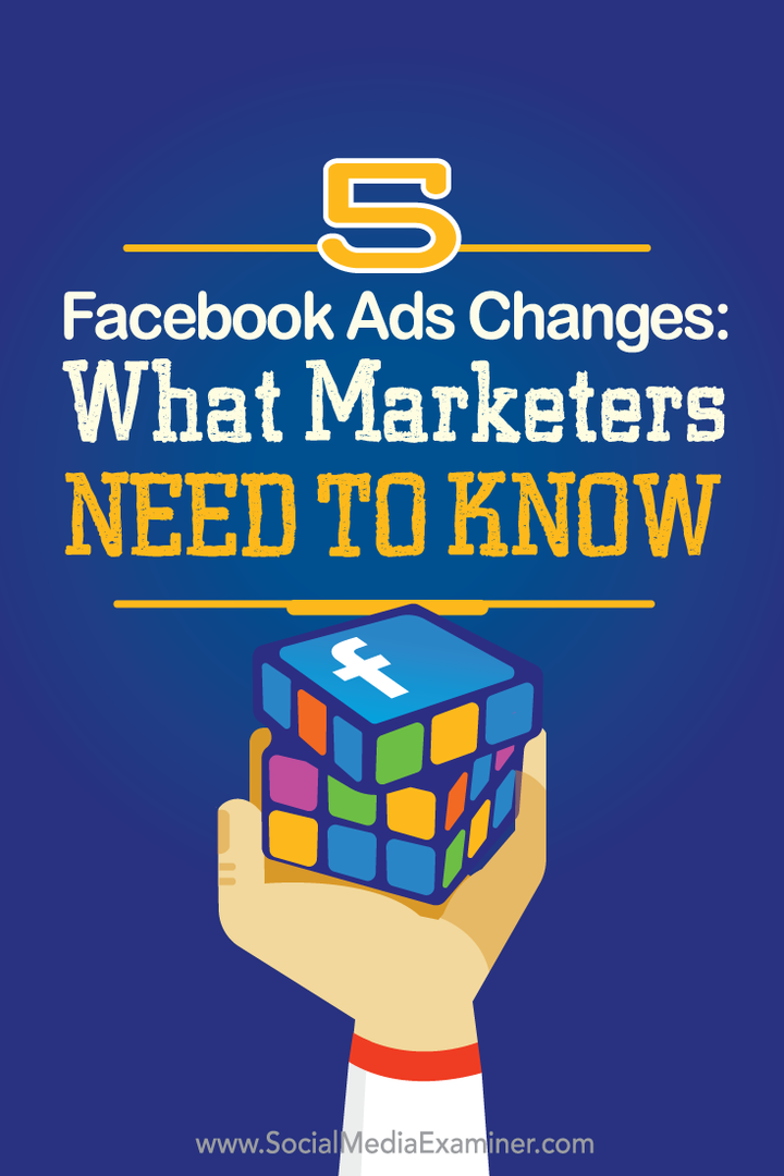 čo musia marketingoví pracovníci vedieť o piatich zmenách reklám na Facebooku