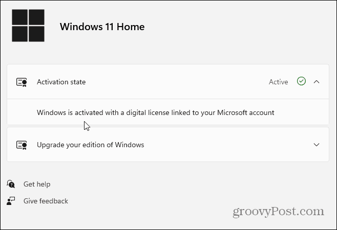 Stav aktivácie Windows 11