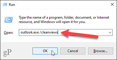 Zadajte dialógové okno Outlook / Cleanviews