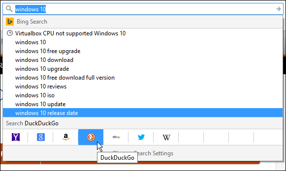 Vyhľadávacie pole Firefoxu