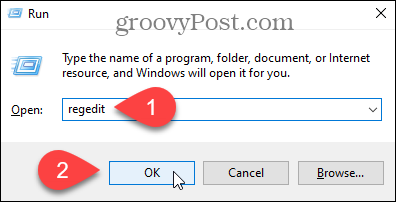Otvorte Editor databázy Registry systému Windows