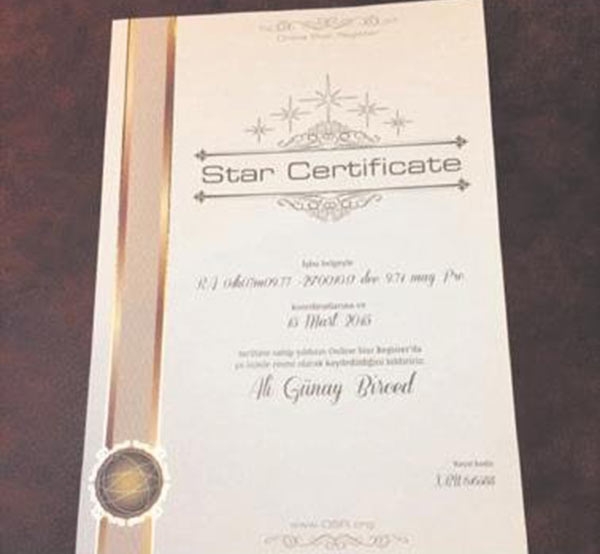 Certifikát s hviezdičkou