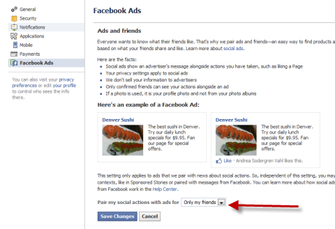 nastavenia facebookovej reklamy