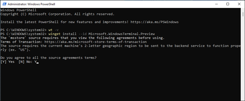 cmd získať najnovšiu verziu Windows Terminal