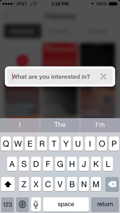 hľadať záujmy záujmov na iOS
