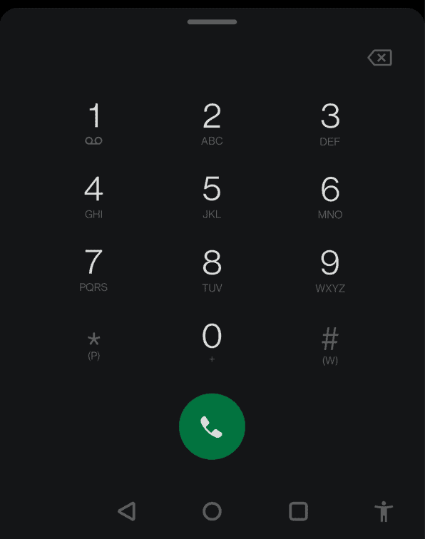 numerická klávesnica 1 hlasová schránka android