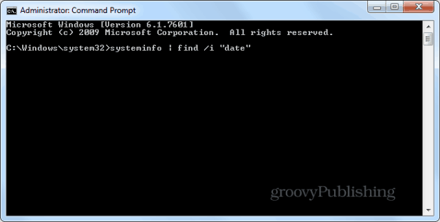 Dátum inštalácie systému Windows cmd prompt systeminfo