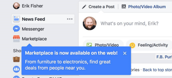 Facebook Marketplace je teraz k dispozícii na pracovnej ploche.