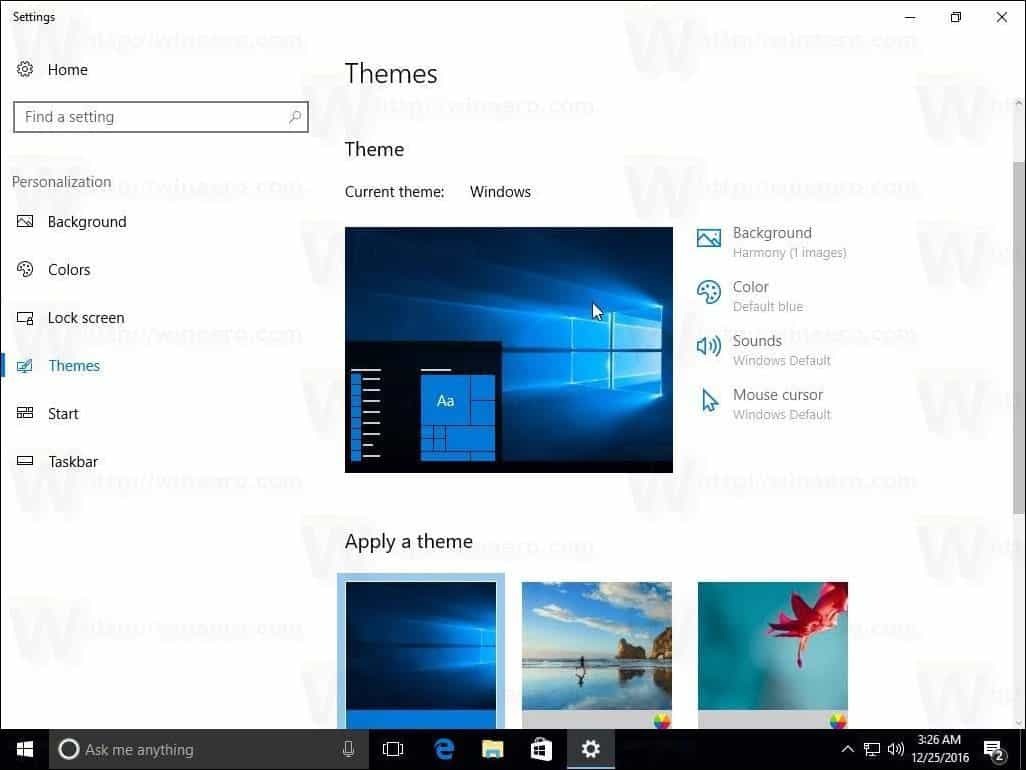 Témy Aktualizácia tvorcov systému Windows 10 1703
