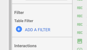 Pomocou služby Google Data Studio môžete analyzovať svoje reklamy na Facebooku, krok 17, možnosť pridať filter pod filter Filter a tabuľka