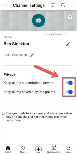 Povolenie nastavení ochrany súkromia na YouTube