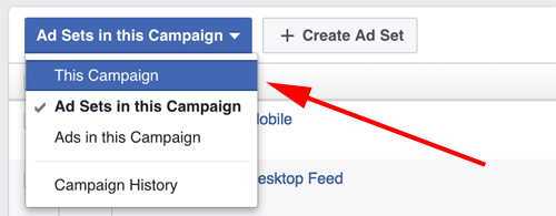 správca facebookových reklám zvoliť kampaň