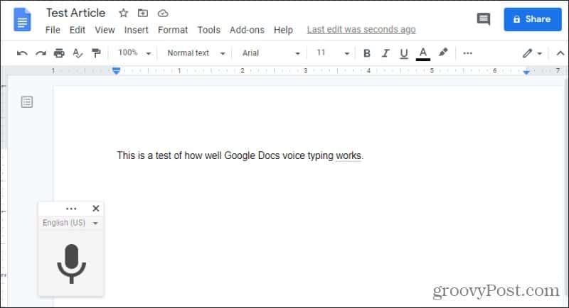 umožňujúce hlasové písanie dokumentov google