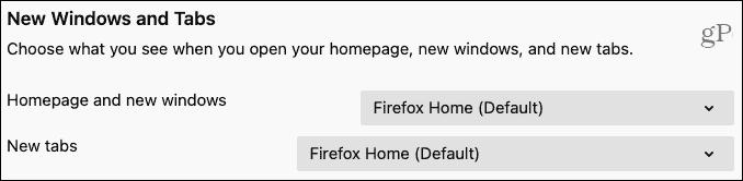 Firefox Nové Windows a karty