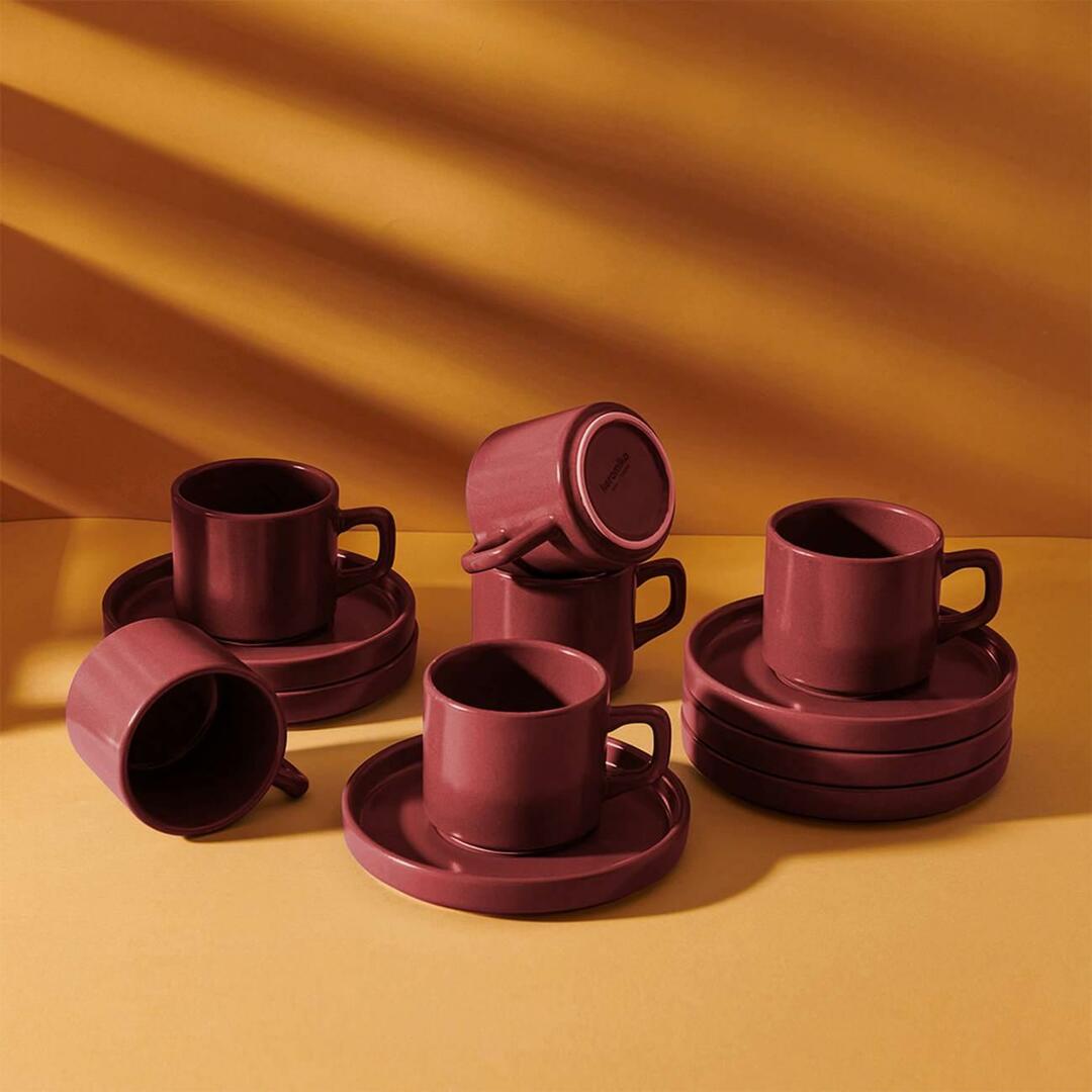 Stohovateľná 12-dielna čajová súprava Keramika