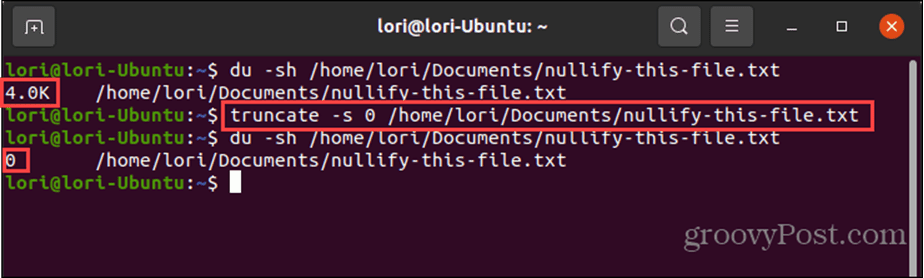 Použitie príkazu skrátenia v systéme Linux