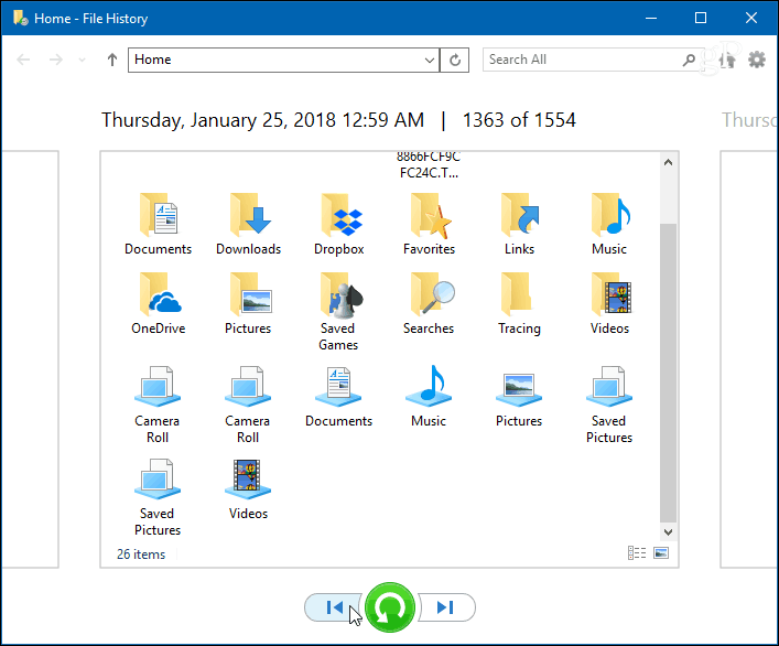 História súborov systému Windows 10