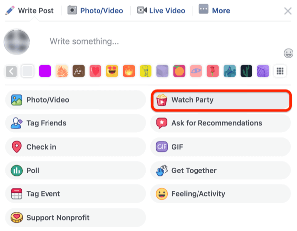 krok 1, ako spustiť Facebook Watch Party v skupine Facebook