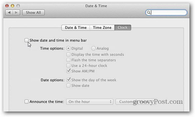 Mac OS X: Pridanie základného kalendára na panel s ponukami