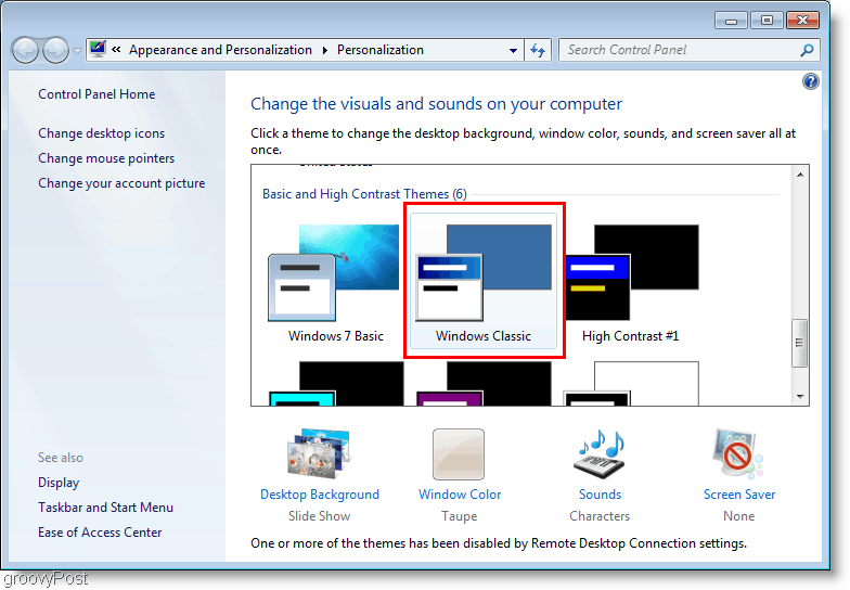 Windows 7 Zmena témy na klasickú