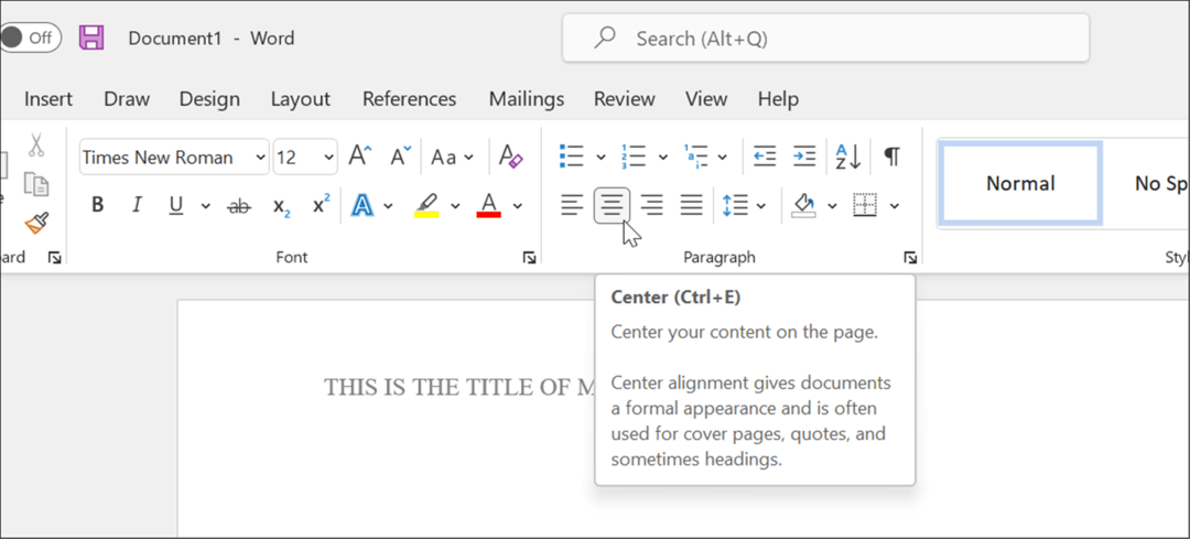 zadajte vo formáte názvu apa štýl v programe Microsoft Word