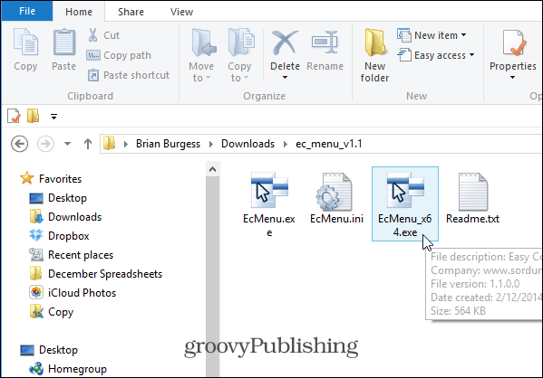 Pridanie položiek do systému Windows Kliknite na kontextové menu jednoduchým spôsobom