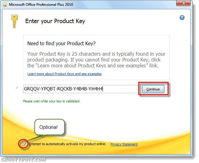 Ako zmeniť produktové kľúče balíka Microsoft Office 2010