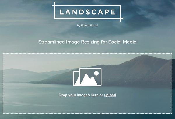 Orezávajte a upravujte veľkosť obrázkov pomocou aplikácie Landscape by Sprout Social.